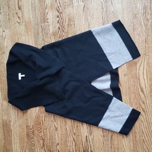 (XS) Joie 100% Wool Colorblock Long Sweater Vest Luxury Assymetrical Minimalist